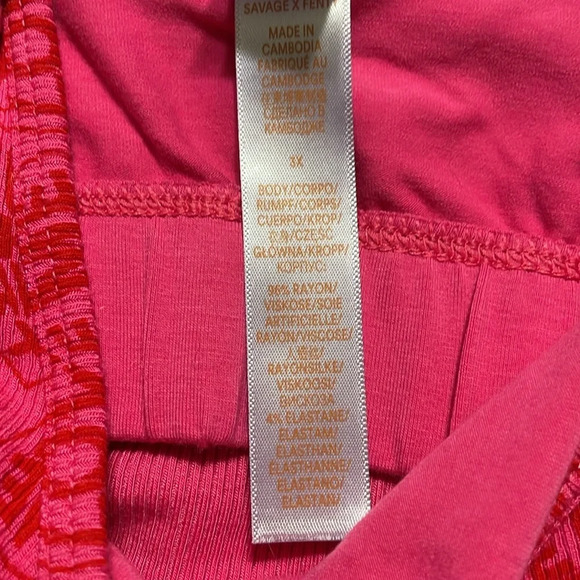 Savage X Fenty by Rihanna NWT rib sleep crop top pink size 3XL (20-22) - Picture 9 of 10